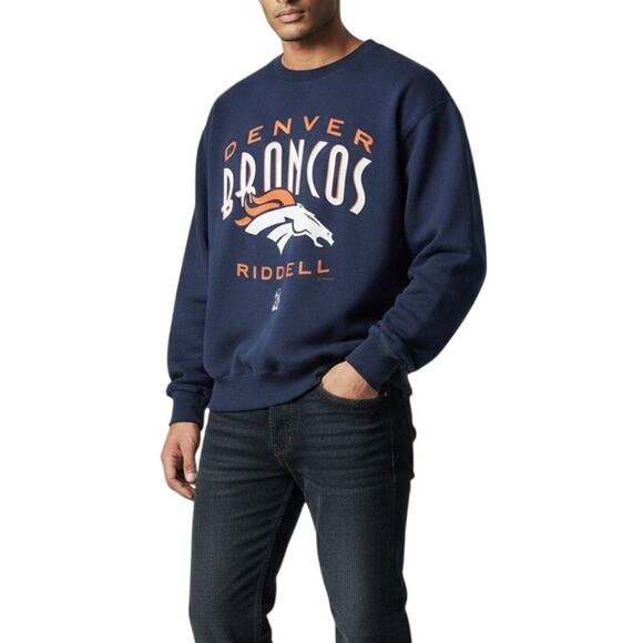 NFL Other - Vintage 1999 Denver Broncos Navy Crewneck Sweatshirt NFL Riddell Large